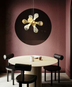 Đèn chùm trang trí nhỏ gọn phân tử thủy tinh hiện đại 8 bóng