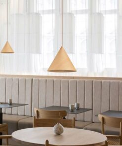 Đèn thả gỗ trang trí hình chiếc nón KCA159