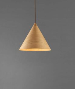 Đèn thả gỗ trang trí hình chiếc nón KCA159