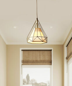 Đèn thả kim cương khung sắt KCA164: trang trí bàn ăn, quầy bar, quán ăn