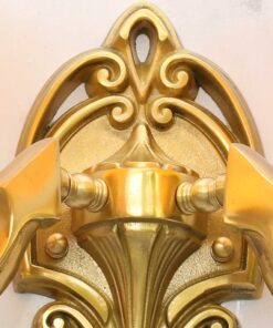 Đèn tường đồng chao đá 2 bóng 89138/2 cổ điển, tân cổ điển, cao cấp