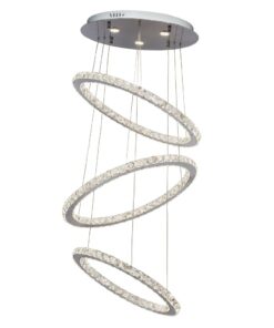 Đèn thả LED pha lê 3 vòng cao cấp 8865/3