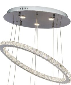 Đèn thả LED pha lê 3 vòng cao cấp 8865/3