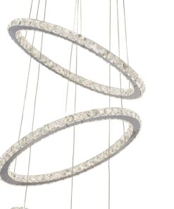 Đèn thả LED pha lê 3 vòng cao cấp 8865/3