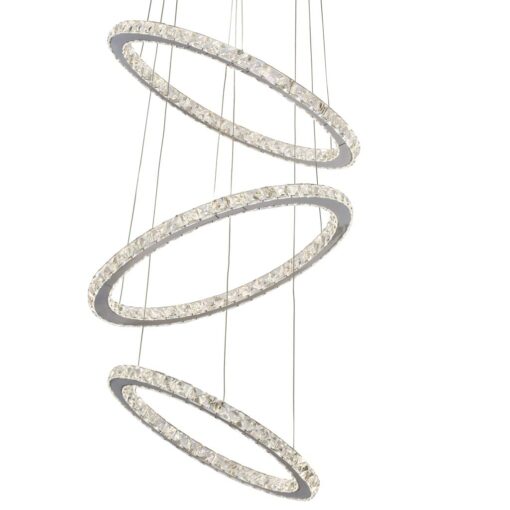 Đèn thả LED pha lê 3 vòng cao cấp 8865/3