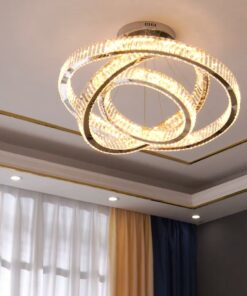 Đèn chùm pha lê 3 vòng cao cấp (557714)