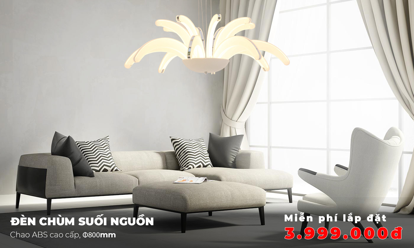 đèn chùm trang trí phòng khách