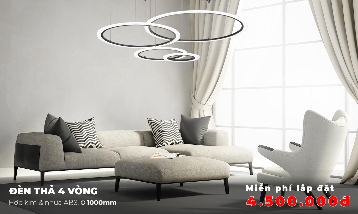 đèn chùm trang trí phòng khách