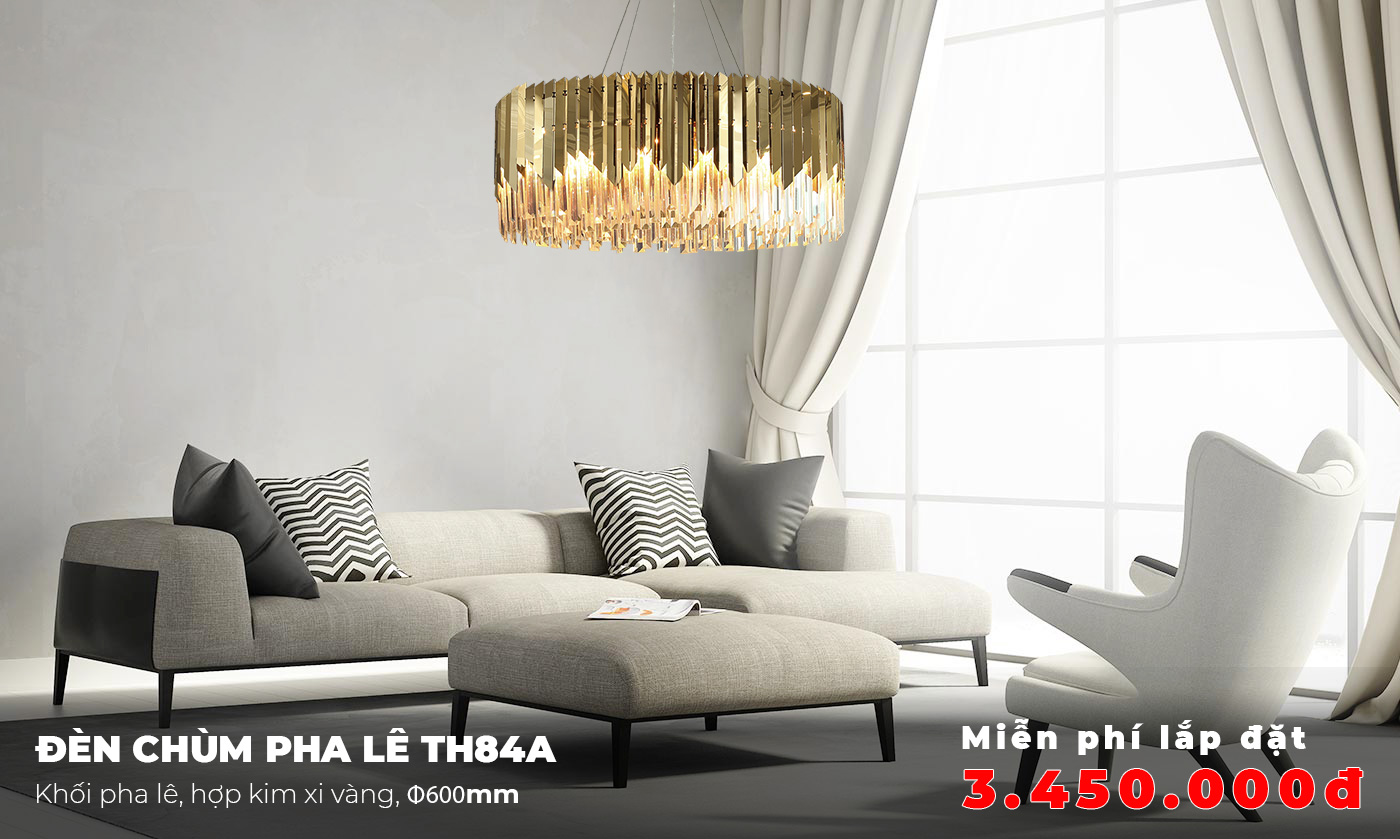 đèn chùm trang trí phòng khách