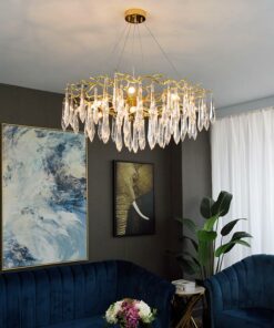 Đèn chùm giọt nước hiện đại trang trí phòng khách