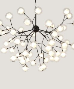 Đèn chùm hiện đại 36 bóng màu đen trang trí phòng khách