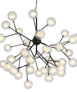 Đèn chùm hiện đại 36 bóng màu đen trang trí phòng khách