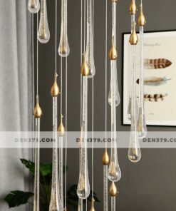 Đèn chùm thả thông tầng cầu thang, đèn thả trang trí thông tầng