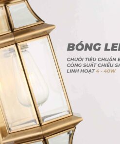 Đèn tường đồng trang trí ngoài trời