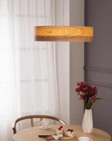 Đèn thả gỗ trang trí bàn ăn cao cấp