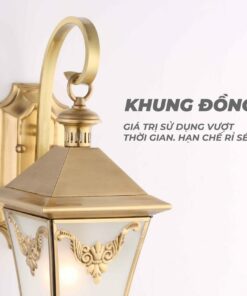 Đèn tường đồng trang trí ngoài trời
