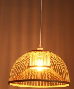 Đèn thả trang trí mây tre đan