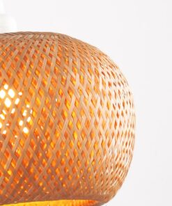 Đèn thả trang trí mây tre đan