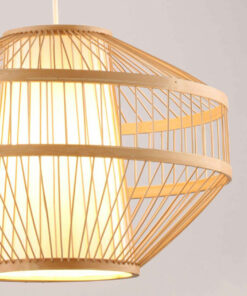 Đèn thả trang trí mây tre đan