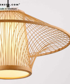 Đèn thả trang trí mây tre đan