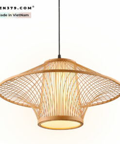 Đèn thả trang trí mây tre đan