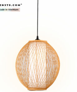 Đèn thả trang trí mây tre đan