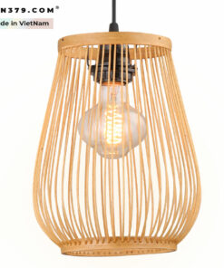 Đèn thả trang trí mây tre đan