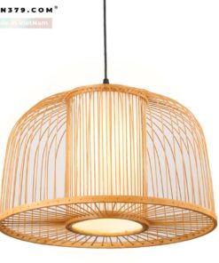 Đèn thả trang trí mây tre đan