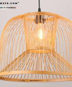 Đèn thả trang trí mây tre đan