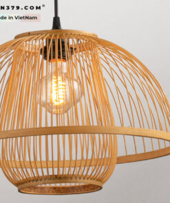 Đèn thả trang trí mây tre đan