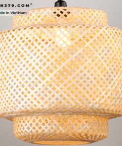 Đèn thả trang trí mây tre đan