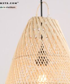 Đèn thả trang trí mây tre đan