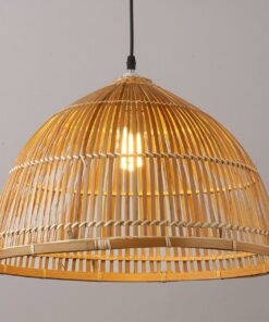 Đèn thả trang trí mây tre đan
