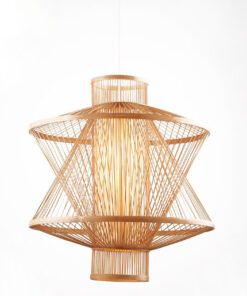Đèn thả trang trí mây tre đan