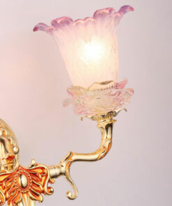 Đèn tường đồng & thủy tinh cổ điển cao cấp