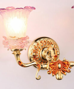 Đèn tường đồng & thủy tinh cổ điển cao cấp