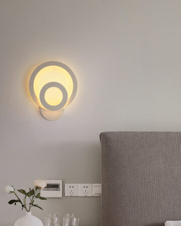 Đèn tường LED trang trí 2 vòng tròn hiện đại