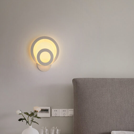 Đèn tường LED trang trí 2 vòng tròn hiện đại