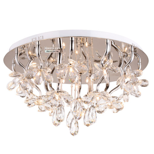 Đèn mâm ốp trần pha lê Φ650mm