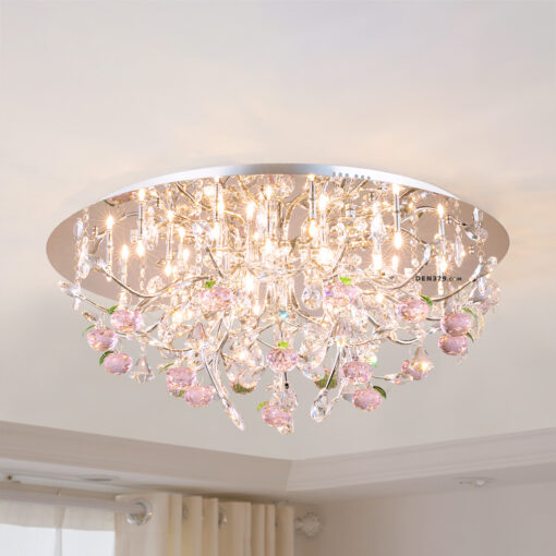 Đèn mâm ốp trần pha lê Φ800 Vườn Eden VR19555