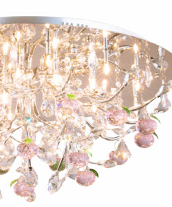 Đèn mâm ốp trần pha lê Φ800 Vườn Eden VR19555