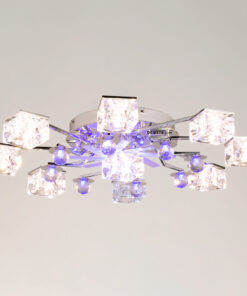 Đèn mâm ốp trần pha lê Φ750mm 7 chế độ màu sắc VR19550