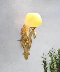 Đèn tường đồng chao đá cổ điển cao cấp