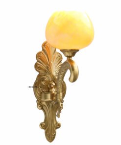 Đèn tường đồng chao đá cổ điển cao cấp