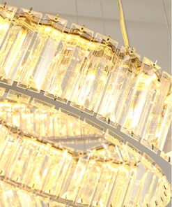 Đèn chùm pha lê lê 5 vòng cao cấp