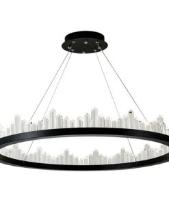Đèn thả trang trí vòng tròn pha lê VR0925: LED, Pha lê K9