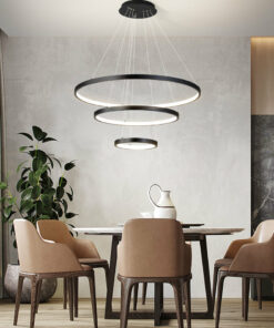 Đèn thả LED 3 vòng hiện đại VR816-BK