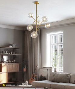 Đèn chùm 6 bóng thủy tinh trong VIRGO V13/6