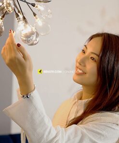 Đèn thả Hera thủy tinh xám khói 63 lá VIRGO V-63A