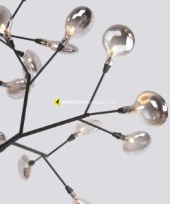 Đèn thả Hera thủy tinh xám khói 63 lá VIRGO V-63A